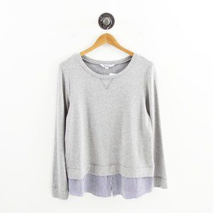 BB Dakota Faux Layered Blouse Pullover Knit Top #187-128